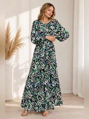 h&m floral dress long sleeve Long Sleeve Floral Dresses | Mini, Midi & Maxi